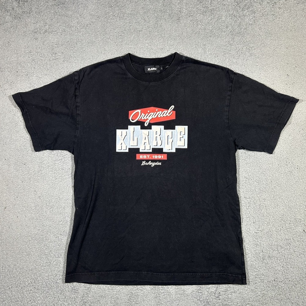XLARGE Garage Sign Black T-Shirt Men's Size Large 3D-style Font #2223